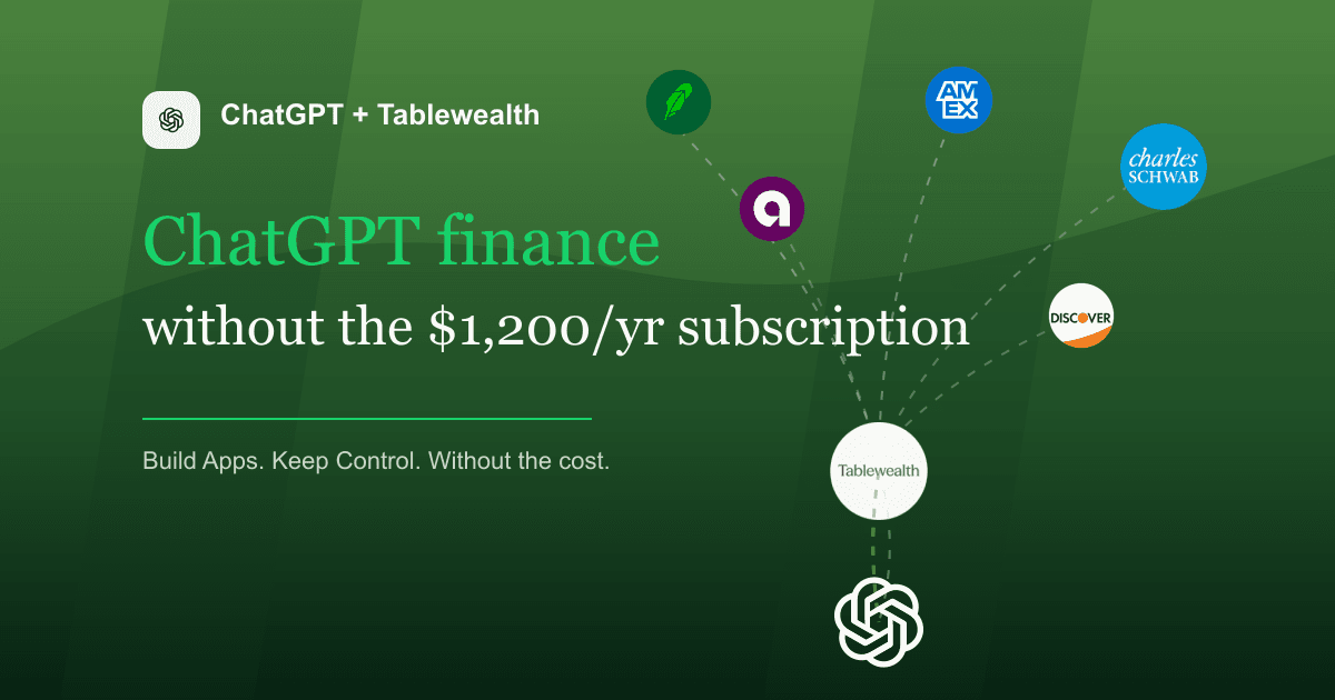 How to use ChatGPT with your finances without paying $1,200/year